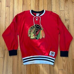 VTG CCM Chicago Blackhawks Jersey Sweater Embroidered Logo NHL Canada Hockey